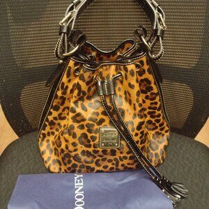 Dooney and Bourke Leopard Drawstring Handbag  ****RARE FIND****